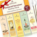 Natural Incense Sticks Variety Pack - (5 Variants) Charcoal Free Inscents-Sticks, Made from Upcycled Flowers | Sacred Insence-Sticks from All Cultures (Inciensos Aromaticos)