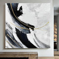 Abstract Wall Art Large Black and White Wall Decor Living Room Pictures for Bedroom Framed Office Decor for Wall Grey Paintings Neutral Artwork