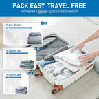 VMstr 9 Pack Travel Vacuum Storage Bags with USB Pump, Vacuum Packing Seal Bags for Luggage, Carry-on Size Space Saver for Clothes and Clothing Travel
