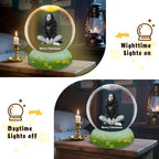 Custom Snow Globes with Photo Name Christmas Snow Globes with Light-Up Base Personalized Engraving Crystal Snowglobe Gifts for Family Women Men Kids Xmas Gift (Custom Snow Globe)