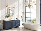 Kelly Miller 20"x30" Small Gold Bathroom Mirror for Wall Mount, Beveled Vanity Mirror for Master Bath Half Bath