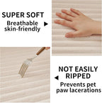 HAOMAIJIA Non-Slip Couch Armrest Covers for Sofa,Fuzzy Couch Arm Covers Set of 2,Washable Thick Soft Recliner Chair Arm Cover Protectors (Off White, 23" x 23" 2 Pack)