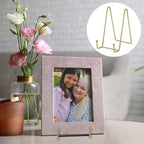 Hoteam 20 Pack Plate Stands for Display, 10 Pcs 4 Inch Metal Frame Plate Holder Display Stand and 10 Pcs 6 Inch Easel Rack for Pictures Photo Decorative Dish Collectibles Tabletop Art(Gold)