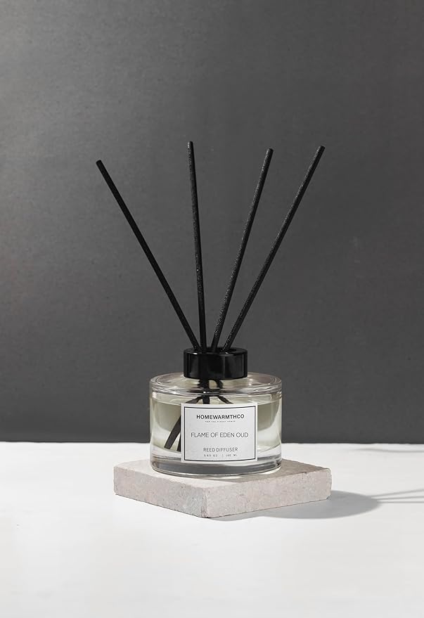 Reed Diffuser Set - Oud & Citrus 5.63 fl oz (160ml) Scented Diffuser with Sticks Luxury Fragrance for Home, Office & Bathroom Shelf Decor.