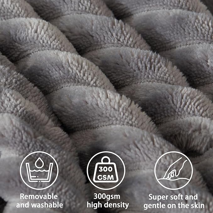 Headboard Wedge Pillow + A Long Neck Roll Pillow Body Pillow，Large Headboard Pillow with Removable Cover (Gray, Queen：59x8x20 inches)