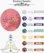 MANIFO 7 Chakra Crystal Tree Life Hanging Ornament Heart Healing Crystal Gemstone Hanging Decoration for Home Garden Window Wall Gifts