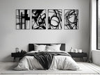 Vailla Wood Wall Art Decor Wall Hanging Sculpture Modern Home Decoration 3 Panels Nature Wall Hangings Large Wooden Wall Arr 3D Textured Sculptures for Living Room Bedroom Office Dinnig Room