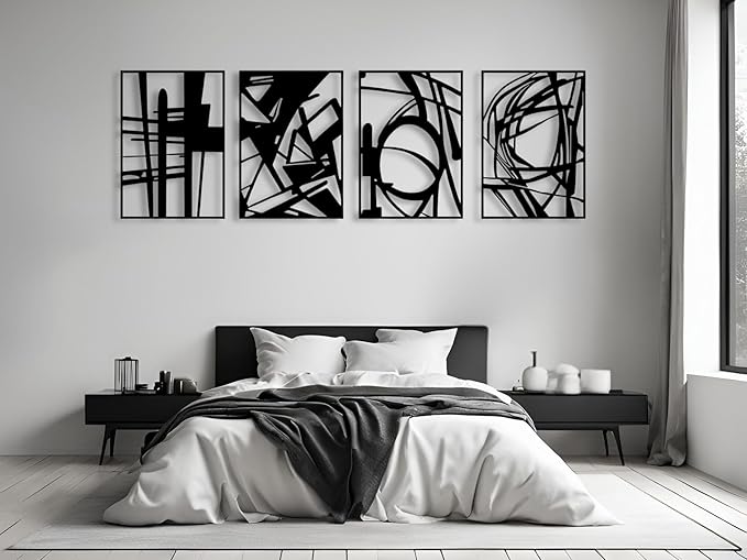Vailla Wood Wall Art Decor Wall Hanging Sculpture Modern Home Decoration 3 Panels Nature Wall Hangings Large Wooden Wall Arr 3D Textured Sculptures for Living Room Bedroom Office Dinnig Room