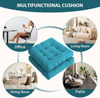 Tiita Outdoor Cushions Square Floor Pillow Thicken Tufted Seat Pad Large Floor Cushion for Yoga Meditation Living Room