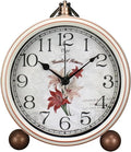 Maxspace Classic Vintage Clocks - Elegant and Decorative Analog Clock,Silent Non-Ticking Clock with Distressed Metal Frame for Office, Living Room or Bedroom