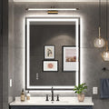 24x32 Inch Led Mirror for Bathroom with Front Light and Backlit, Bathroom Mirror with Led Lights, Vanity Mirror with Lights for Wall, Anti-Fog, Dimmable, Memory Function, Tempered Glass