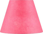 Aspen Creative 56043, Empire Uno Lamp Shade in Rose Red Parchment Wrinkled Paper, 5" Top x 9" Bottom x 7" Slant Height, Slip 33mm