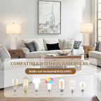 23.5’’ Beige Modern Ceramic Table Lamps Set of 2 for Living Room, Farmhouse Bedside Lamps with Upgraded White Linen Shade, Rustic Nightstand Lamps for Bedroom Home Office, Vintage End Table Dorm