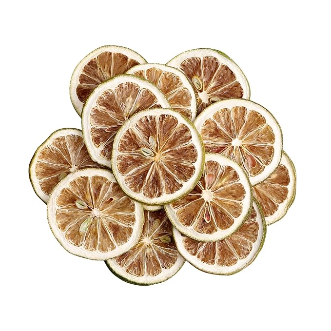 iGAOZM Dried Lime Slices,12.34OZ/350g,No Additives,Natural Dehydrated Lime Slices,Wheels Chips for Decoration, Cocktails, Water, Tea, Desserts, Garlands, Baking