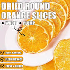 Dried Orange Slices Strong Aroma Dehydrated Orange Slices for Cocktails, Tea, Winter Recipe, Simmering Potpourri-Citrus Wheels for Festive Decor/Crafts/Garland 100% Natural & No Additives 7.05oz/200g