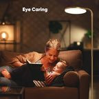 36W LED Floor Lamp, Upgrade Super Bright Standing Lamp, Modern Stepless Dimmable Torchiere Tall Lamp with Remote Control, 350°Rotating Head Reading Floor Lamp for Living Room, Bedroom, Office