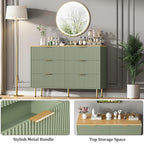 GarveeHome 6 Drawers Dresser for Bedroom, Fluted Dresser Chest of Drawers with Handle, Wood Modern Dressers for Closet, Bedroom Furniture Storage Organizer for Living Room, Hallway