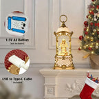 Nativity Snow Globe Christmas Decorations Indoor Angel Nativity Scene Gifts Classic Relief Texture Musical Glitter Snowfall USB/Battery Timer Lantern 12.5 inch