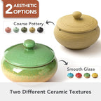 Ashtray with Lid for Outside Patio, Windproof Ash tray, Ceramic Smokeless Ashtray for Outdoor Home Office Tabletop Patio Outdoor Balcony, Ginger Yellow