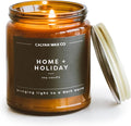 Calyan Wax Co. Home & Holiday Scented Candle - 57 Hour Burn - Luxury Non Toxic Soy Wax Candles - Long Lasting Amber Glass Jar Candle for Home - 7.2oz