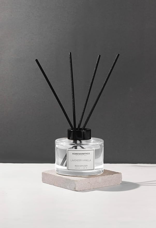 Reed Diffuser Set - Lavender Vanilla 5.63 fl oz (160 ml) Scented Diffuser with Sticks Luxury Fragrance for Home, Office & Bathroom Shelf Decor.