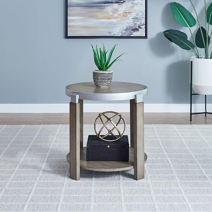 Liberty Furniture Sutton 3 Piece Set for Living Room - Cocktail Table, 2 End Tables - Bleached Sand
