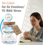 NewEleven Teacher Gifts For Women, Men - Teacher Gifts, Appreciation, Thank You Present, Inspiratonal Gift For Teachers From Student - Bible Verse Jar
