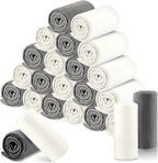 Newwiee 24 Pcs Fleece Throw Blankets Bulk 50'' x 60'' Oeko-tex Standard 100 Certified Spring Outdoor Wedding Guest Blankets Lightweight for Sleepover Donation Lap Pet Sofa Home (White/Gray)