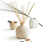 Blueme Spiritual Diffuser | Palo Santo & Vetiver | 5.92 Fl Oz - Refillable Wellness Diffuser, Contains Essential Oil, Sustainable, Hand Finished, Premium, Luxury Ceramic, Natural Rattan Reeds, | Small