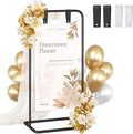 Wedding Welcome Sign Stand, Adjustable Welcome to Our Wedding Sign Holder,Heavy Duty Easel Stand for Sign, Wedding Seating Chart Stand, Easel for Display (Black)