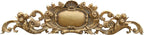 Royal Scroll Gilt Crest Pediment, Vintage Decor with Gold-Leaf Finish, 50 Inches Wide