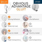 GLUIT Suction Cup Hooks - Utility Hook Wall Hangers for All Purposes Stainless Steel Removable Small Suction Cups for Kitchen Bathroom Shower Wall Window Glass Door 3 lbs (40 Suction Hooks)