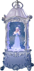 Snow Globe Lantern with Violin Girl – Shatterproof, 8 Songs Musical Box, Automatic Snowfall, Led Light, USB or Battery Powered,for Valentine’s Day Gifts Present Birthday Home Fall Decoration, Silver