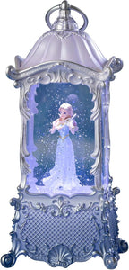 Snow Globe Lantern with Violin Girl – Shatterproof, 8 Songs Musical Box, Automatic Snowfall, Led Light, USB or Battery Powered,for Valentine’s Day Gifts Present Birthday Home Fall Decoration, Silver