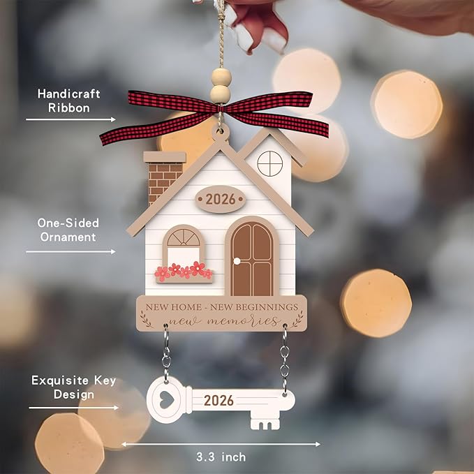House Warming Gifts New Home - Housewarming Gifts for New House - Housewarming Gift Presents for Women, Couple - New Home Owners Gift Ideas - Wooden New/First Home Home Ornament 2026