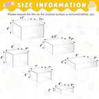 Leinuosen 6 Pcs Large Buffet Risers, 6 to 11 Inch Catering Dessert Table Risers Food Decorative Stands with hollow bottom for Catering Supplies, Party (Clear, Square)