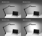 Neatfi XL Bifocal LED Magnifying Lamp – 7-Inch Acrylic Lens, 2.25x & 6X Magnification, 1,600 Lumens, Dimmable LED, Adjustable Arm, Hands-Free Close Work (Black, with Clamp)
