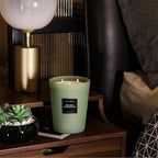 HomeLights Scented Candles - Large Jar Aromatherapy, Natural Soy Wax, 130 Hour Long Burning, Wild Mint & Eucalyptus