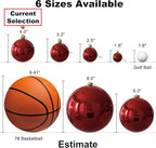 Rose Red 4.0" Large Christmas Balls - Christmas Tree Decoration Ornaments Shatterproof Hanging Balls for Birthday Halloween Holiday Wedding Decorations Set of 4pcs