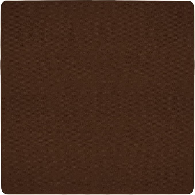 House, Home and More Skid-Resistant Carpet Indoor Area Rug Floor Mat - Chocolate Brown - 8 Ft X 8 Ft - Non Slip Rubber Backing, Stain Resistant, Dog Friendly, Living Room Bedroom Kitchen Entryway