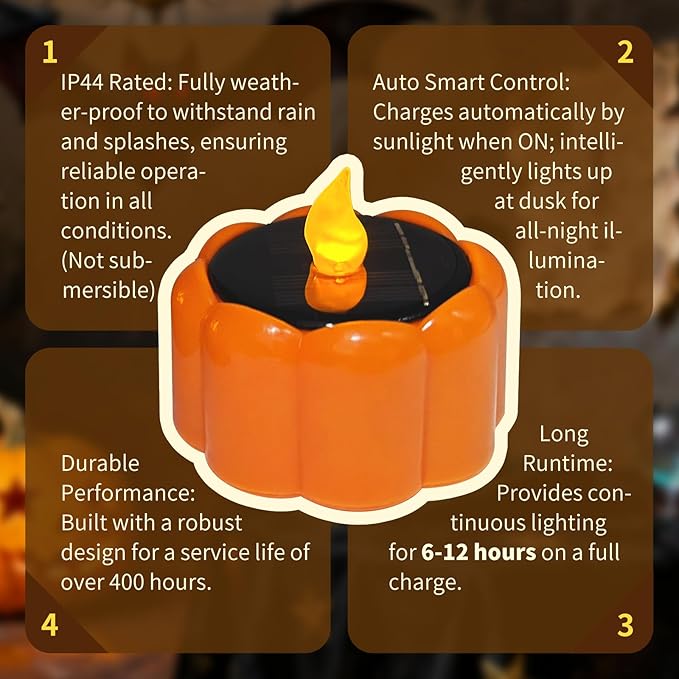 Bamboo Incense Burner & Sage Holder, Multi-Use Incense Holder with Solar & Flameless Candles, Solar LED Ambient/Mood Light, Solar Candle Lights, LED Night Light Bedside Lamp, 8-12H Charging