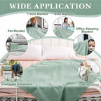 Newwiee 12 Pcs Fleece Throw Blankets Bulk 50'' x 60'' Oeko-tex Standard 100 Certified Spring Outdoor Wedding Guest Blankets Lightweight for Sleepover Donation Lap Pet Sofa Home (Mint Green)