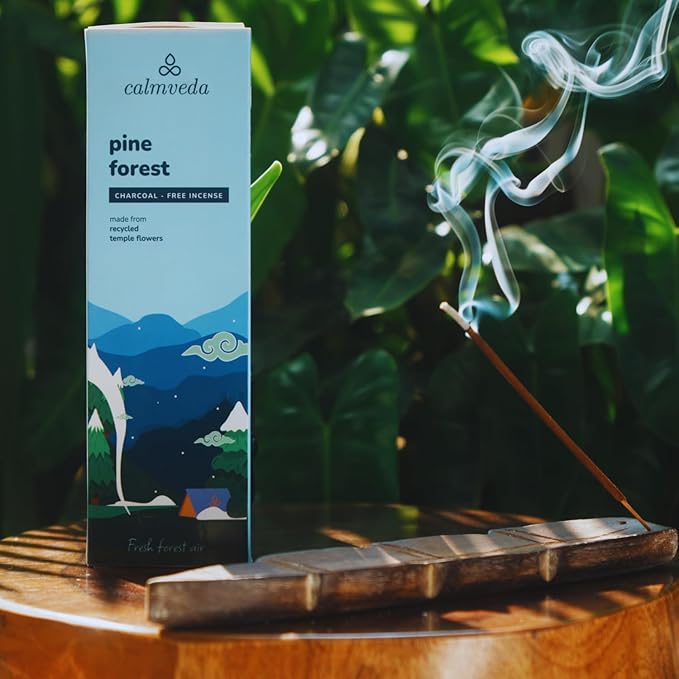 Pinon Pine Incense Sticks - (80+ Pine Scented Sticks for Christmas Tree) Charcoal Free Natural Incense Non Toxic | Aroma of Fresh Needles & Woody Bark, Perfect Christmas Inscents