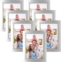 Giftgarden 5x7 Picture Frame Silver Set of 7, Multi Modern 5 x 7 Silver Frames for Wall or Tabletop Display