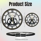24 Inch Wall Clock, Anchor Wall Clock, Silent Non Ticking, Battery Operated Large Decor Clocks for Living Room Decor, Kitchen, Office (Nautical Style)