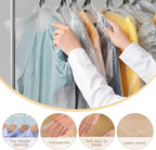 30 Pack Clear Garment Bags 23.6 x 35.4 inch Plastic Clothes Covers for Hanging Clothes Transparent Dry Cleaner Bags Dust-proof Clothing Protector Covers for Closet Storage Home Laundry
