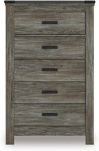 Signature Design by Ashley Frandern Vintage 5-Drawer Chest with Easy Glide and Safety Stop for Bedroom, Gray