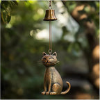 Cat Wind Chime 2025 New Unique Cat Garden Decor Outdoor Cat Statue Themed Gifts Wind Chimes for Cat Lovers Women Hanging Memorial Ornaments Windchimes Bell Outside Yard Home Porch Decorations (A1)