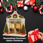 Personalized Hair Salon Christmas Ornament 2025, Flat Acrylic 2D Printed Ornament, Custom Hair Stylist Ornament, for Hairdresser, Christmas Tree Decor