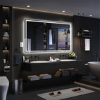 72x40 Inch LED Bathroom Mirror with Frontlit & Backlit（Independent Control）, Lighted Mirror for Bathroom Wall with 3-Color Dimmable & Anti-Fog, Vanity Mirror with Lights